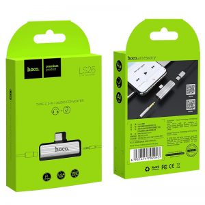 تحويلة لشاحن وسماعة Adapter Type-C 2-in-1 LS26 audio converter