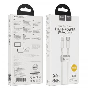 وصلة تايب سي Cable Type-C to Type-C X51 High-power 100W
