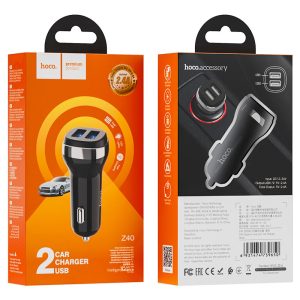 شاحن السيارة هوكو Car charger hoco Z40 dual port set